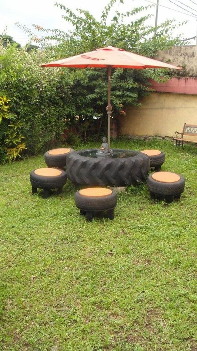 Recycled Tires Cushioned Gathering Circle