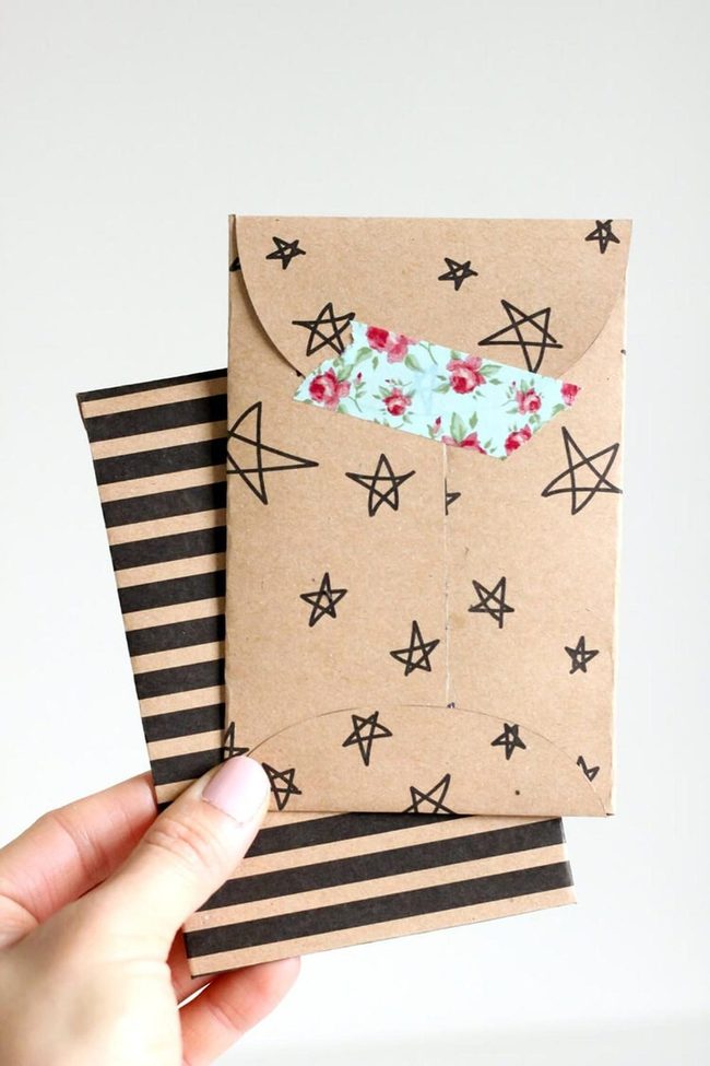 Kraft Envelopes With Washi Tape