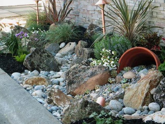 Stone And Wildflower Landscape
