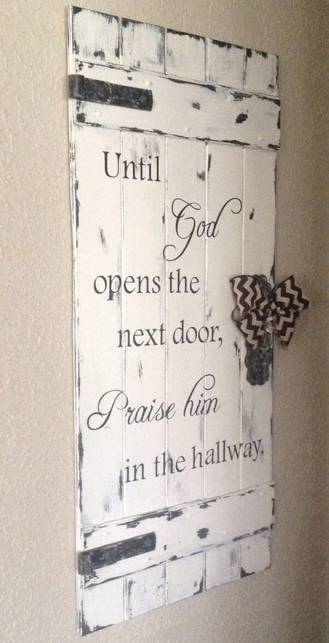 Painted Shutters Into Display Art