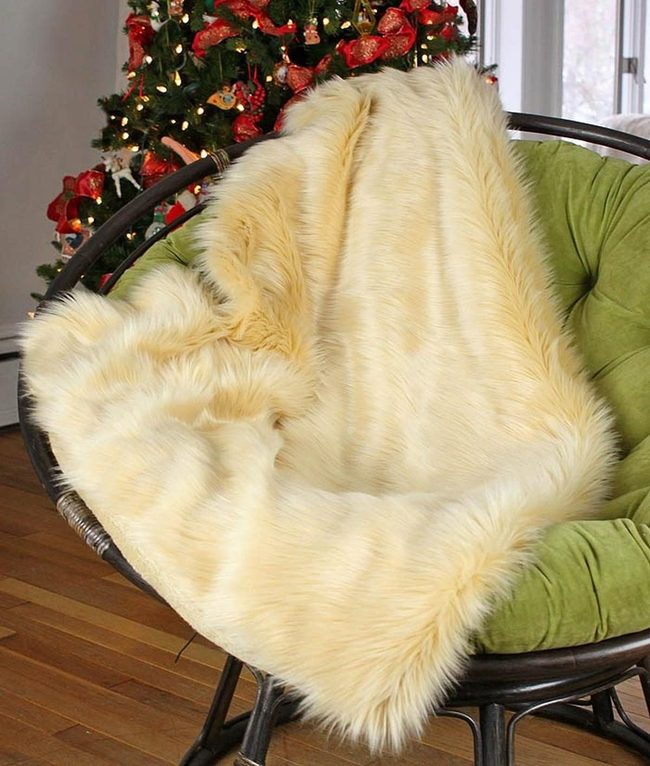 Cream Chair, Green Cushion, Festive Warmth