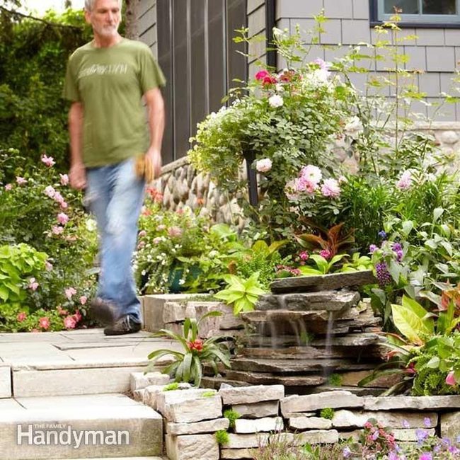 Stone Pathways Through Blooming Gardens