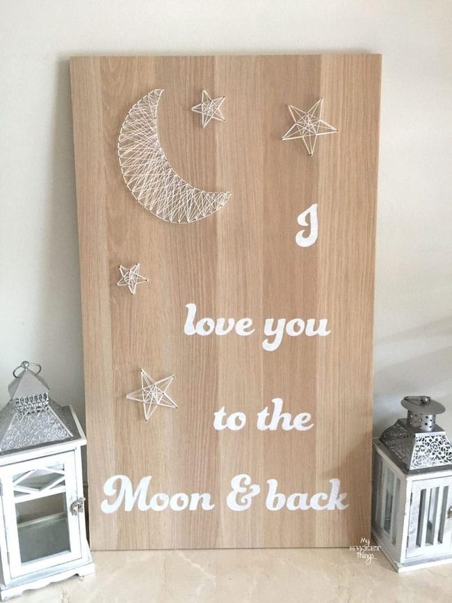 White Letters On Warm Wood