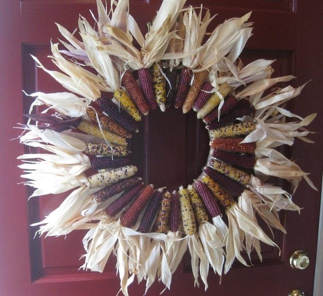 Jewel-Toned Corn Wreath Circle