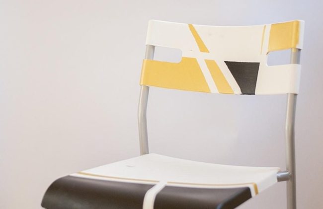 Yellow And Black Geometric Chairs