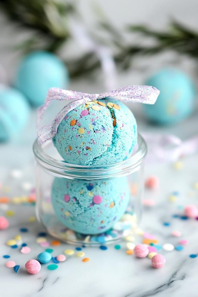 Fizzy Coconut Oil Bath Bombs