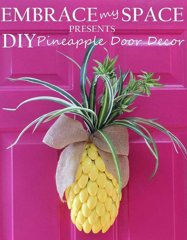 Handmade Pineapple Summer Wreath