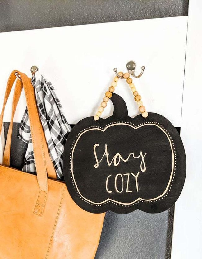 Orange Pumpkins And Chalkboard Signs