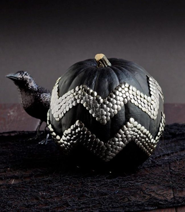 Black Pumpkins Silver Geometric Studs