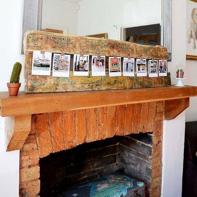 Weathered Maps Behind Travel Memories