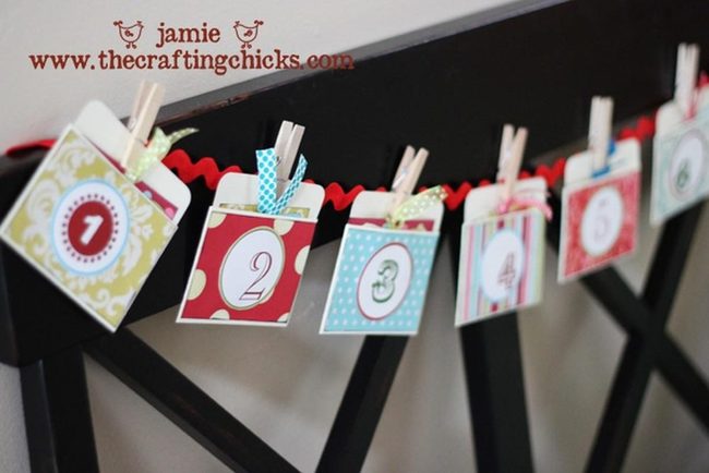 Red Ribbon Numbered Cards Countdown