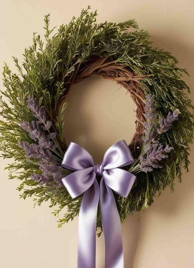 Purple Lavender Grapevine Wreath