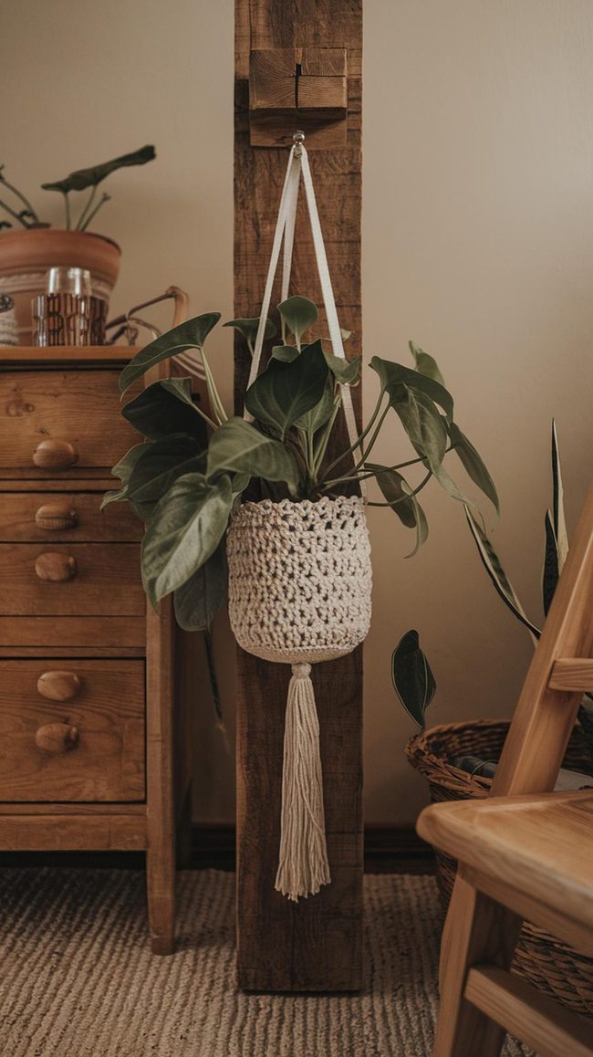 Jute Macramé Plant Suspenders