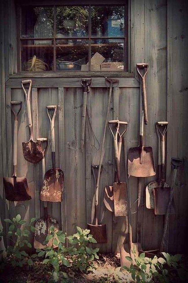 Rusty Metal Tools Garden Wall Art
