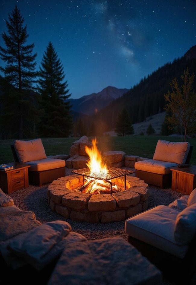 Flames, Seating, And Terrace Cooking