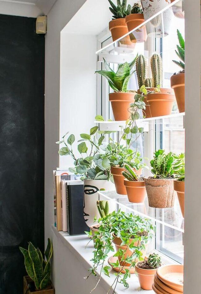 Vertical Terracotta Plant Tower