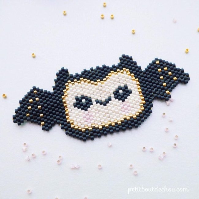 Golden Beaded Bat Wings