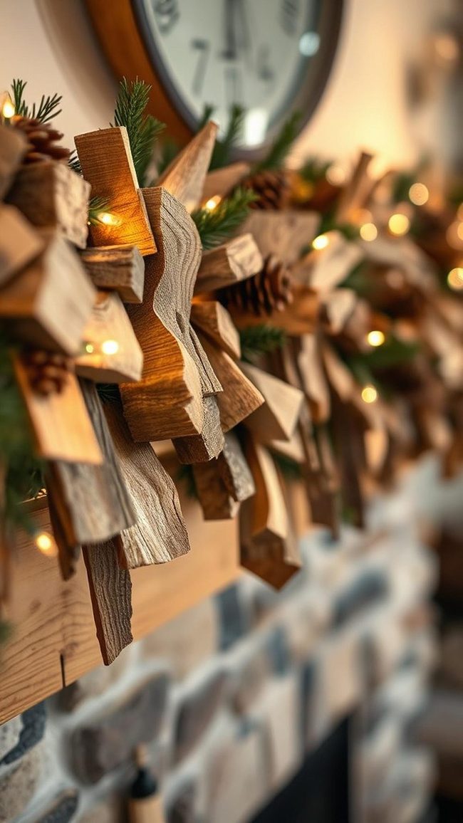 Painted Wood Piece Garland