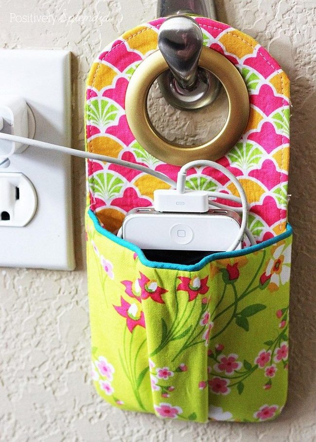 Floral Fabric Phone Pockets