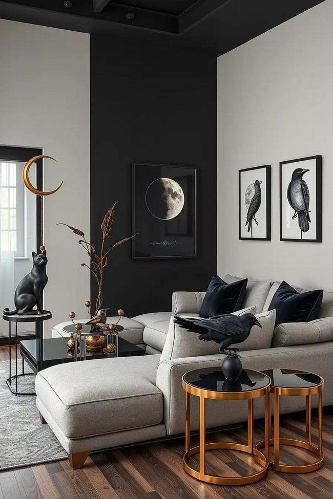Midnight Minimalism with Sculptural Edge