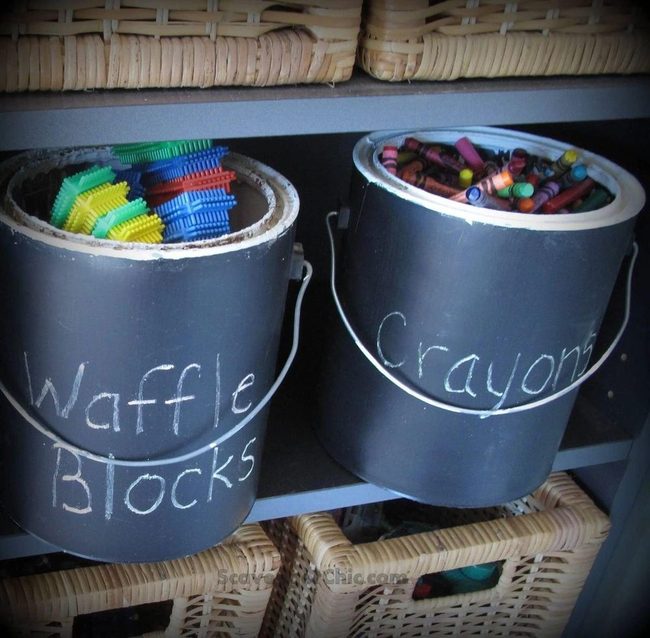 Paint Can Toy Bins