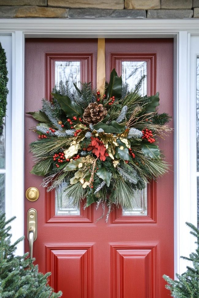 Natural Dried Grasses Wreath