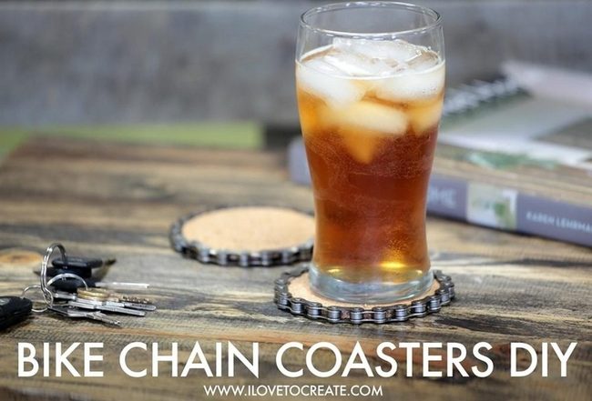Bike Chain Metal Coasters