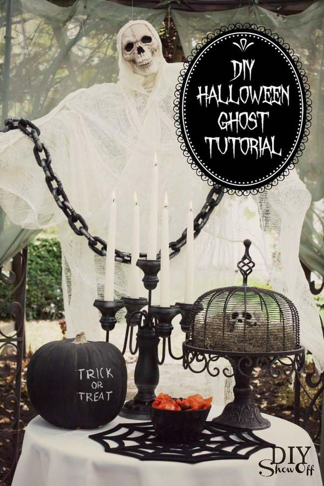 Floating White Cheesecloth Ghosts