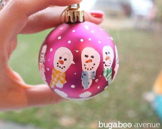 Hand-Painted Snowman Tree Ornaments
