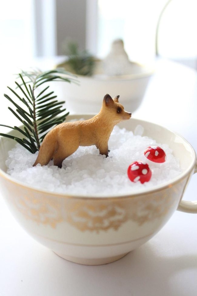 Tiny Fox In Teacup Forest