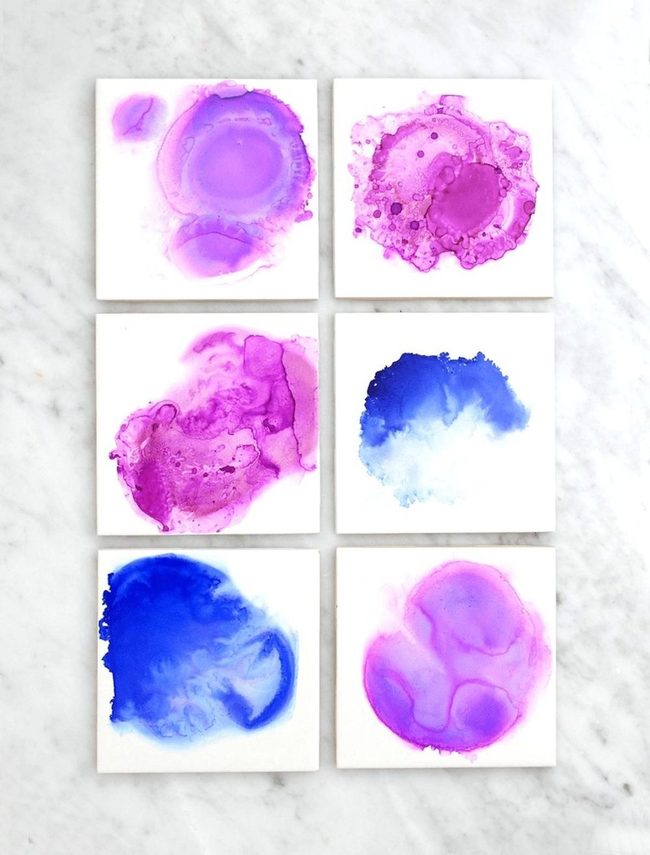 Purple Blue Watercolor Splash Collection