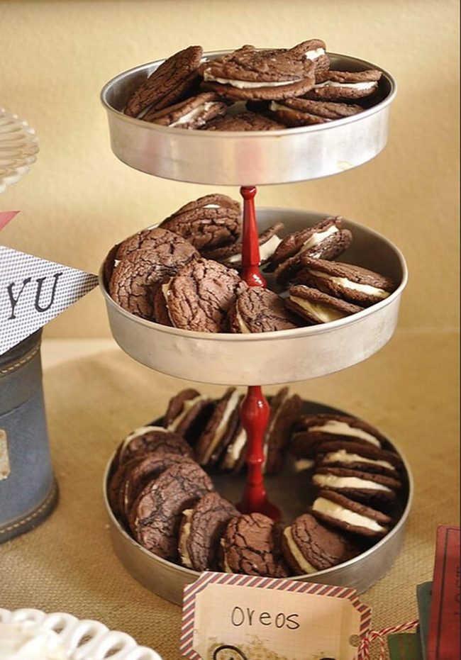 Metal Cake Pans Tiered Display