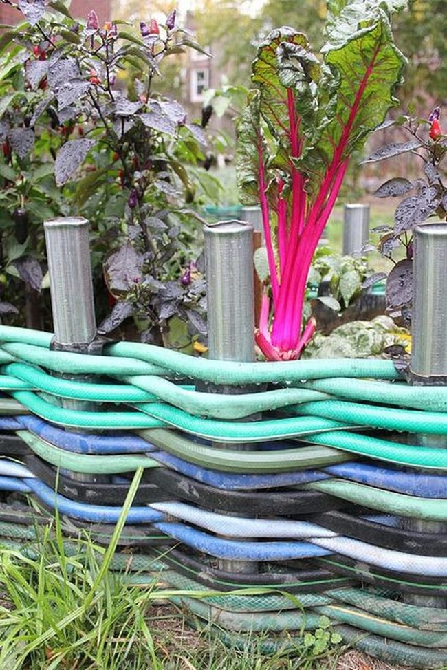 Bright Green And Blue Hose Waves