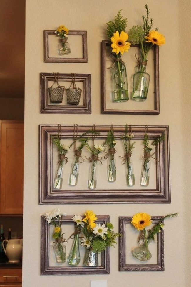 Vintage Frames Living Flower Wall