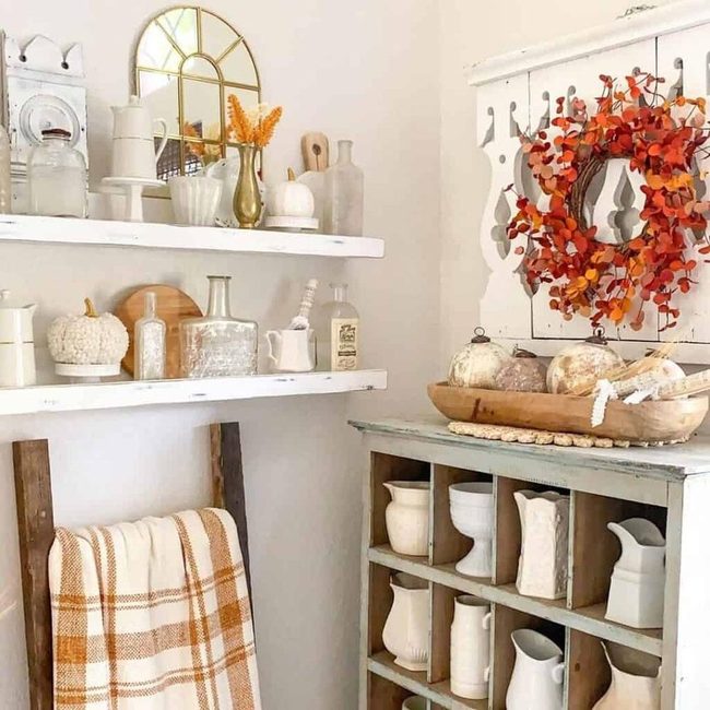 Burnt Orange Autumn Wreath