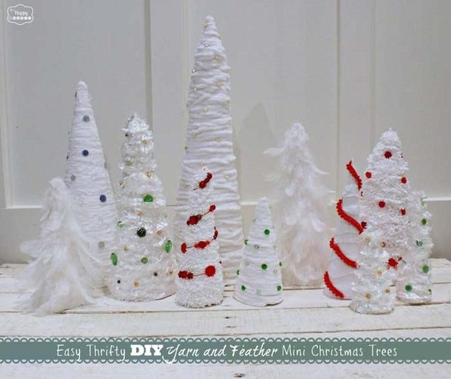 Cardboard Cone Trees With Buttons