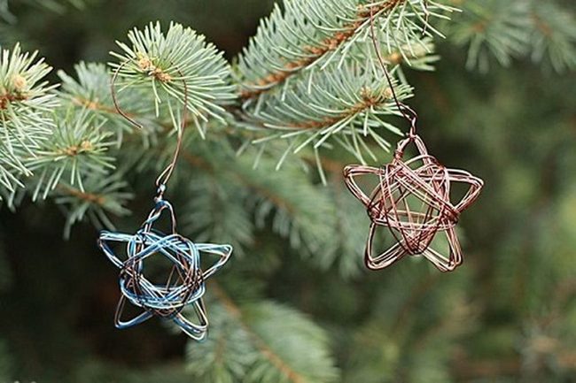 Wire Stars Catch Winter Light