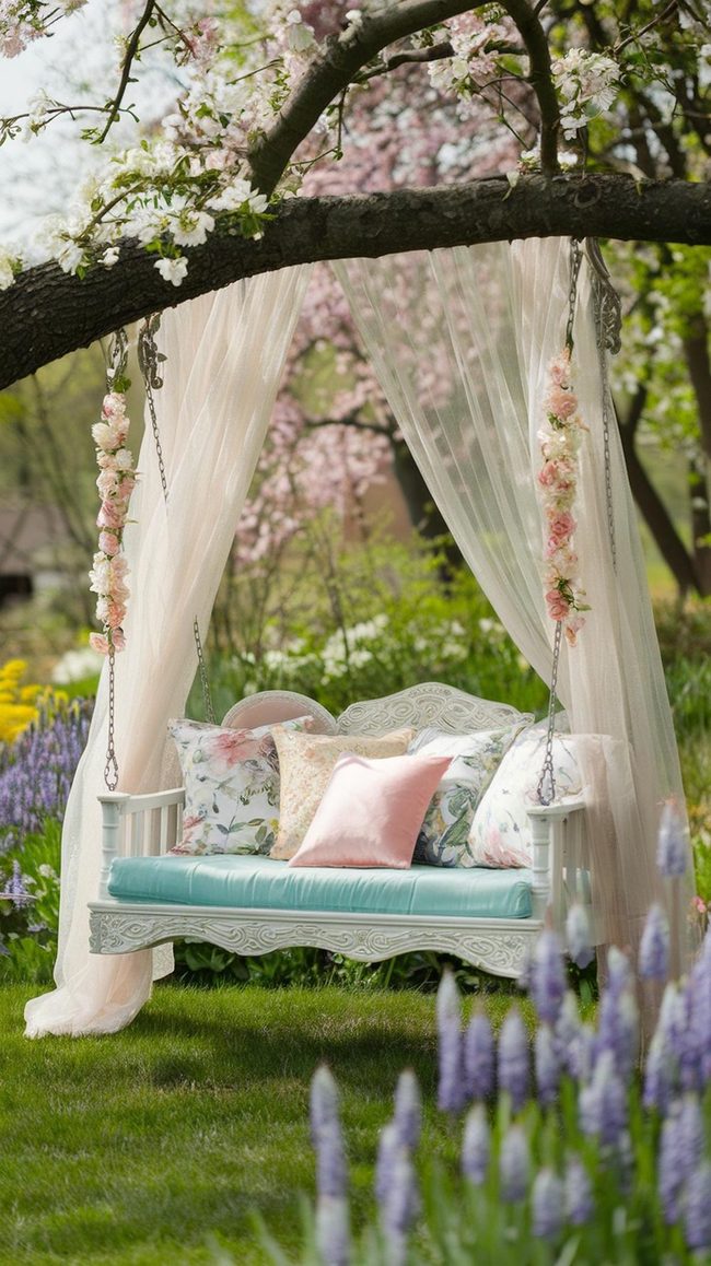 Pastel Florals Meet Hanging Serenity