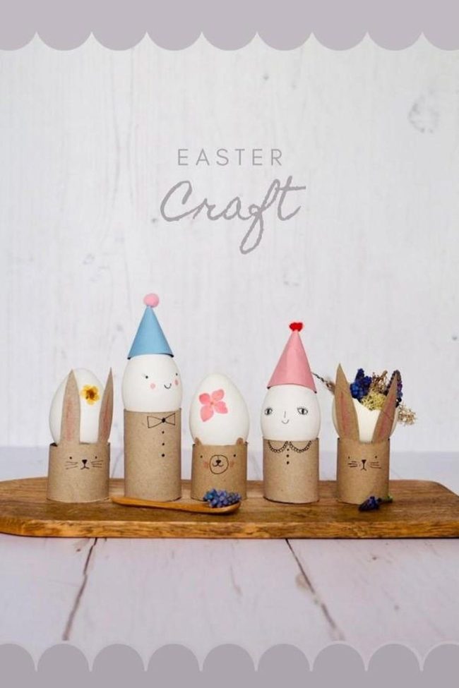 Eggshell Characters In Pastel Party Hats