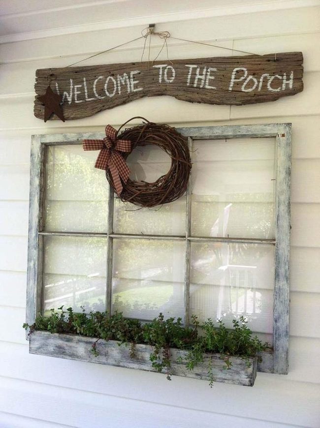 Distressed Wood Porch Welcomes