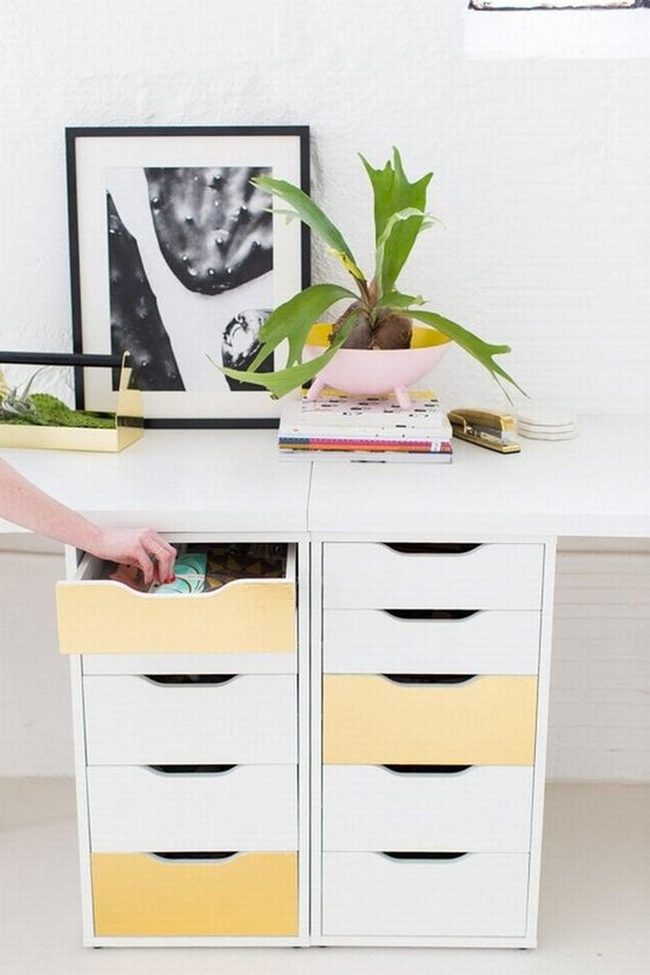 Bright Yellow Drawers, Fresh Workspace