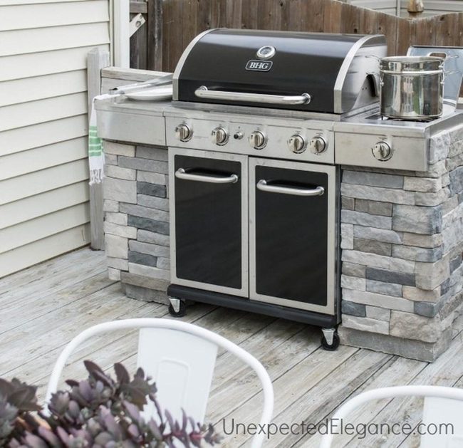 Wheeled Brick Grill Station