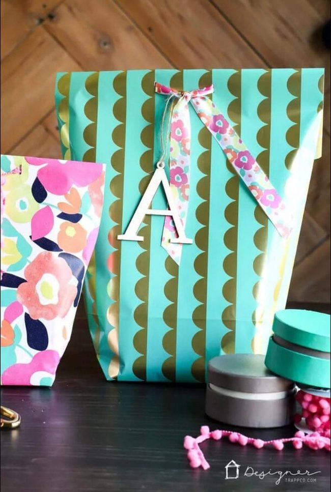 Patterned Wallpaper Gift Bags