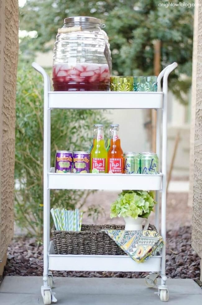 Steel Three-Tier Rolling Bar