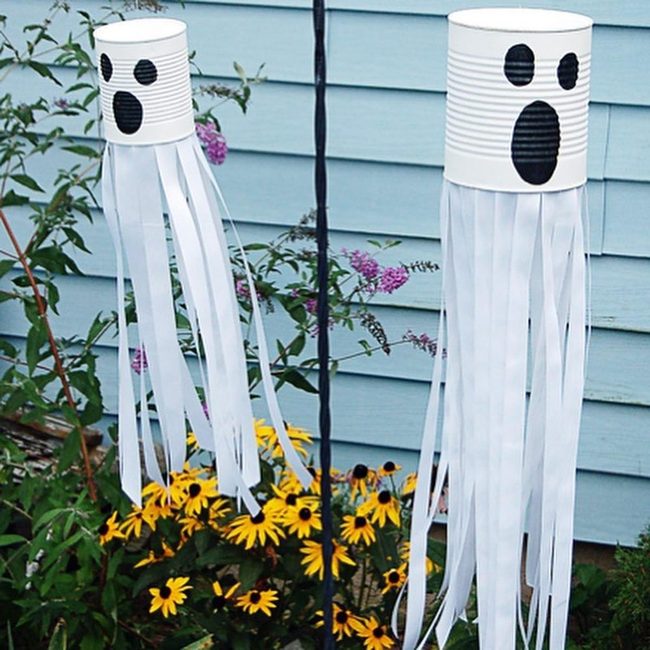 Floating White Tin Ghosts