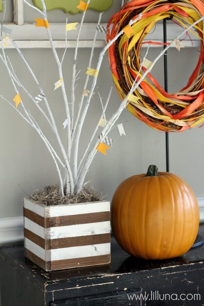 Striped Boxes With Painted Birch