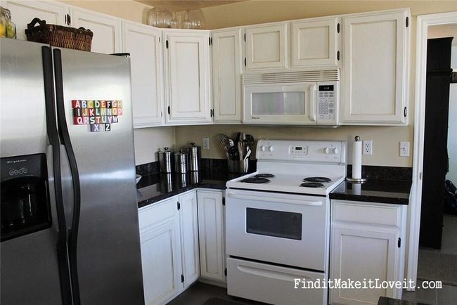 Kitchen Cabinets White Paint Transformation