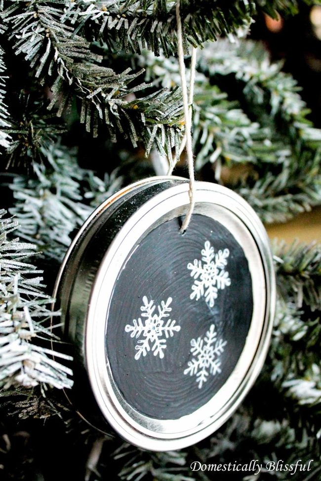 Frosted Pine With Metallic Ornaments