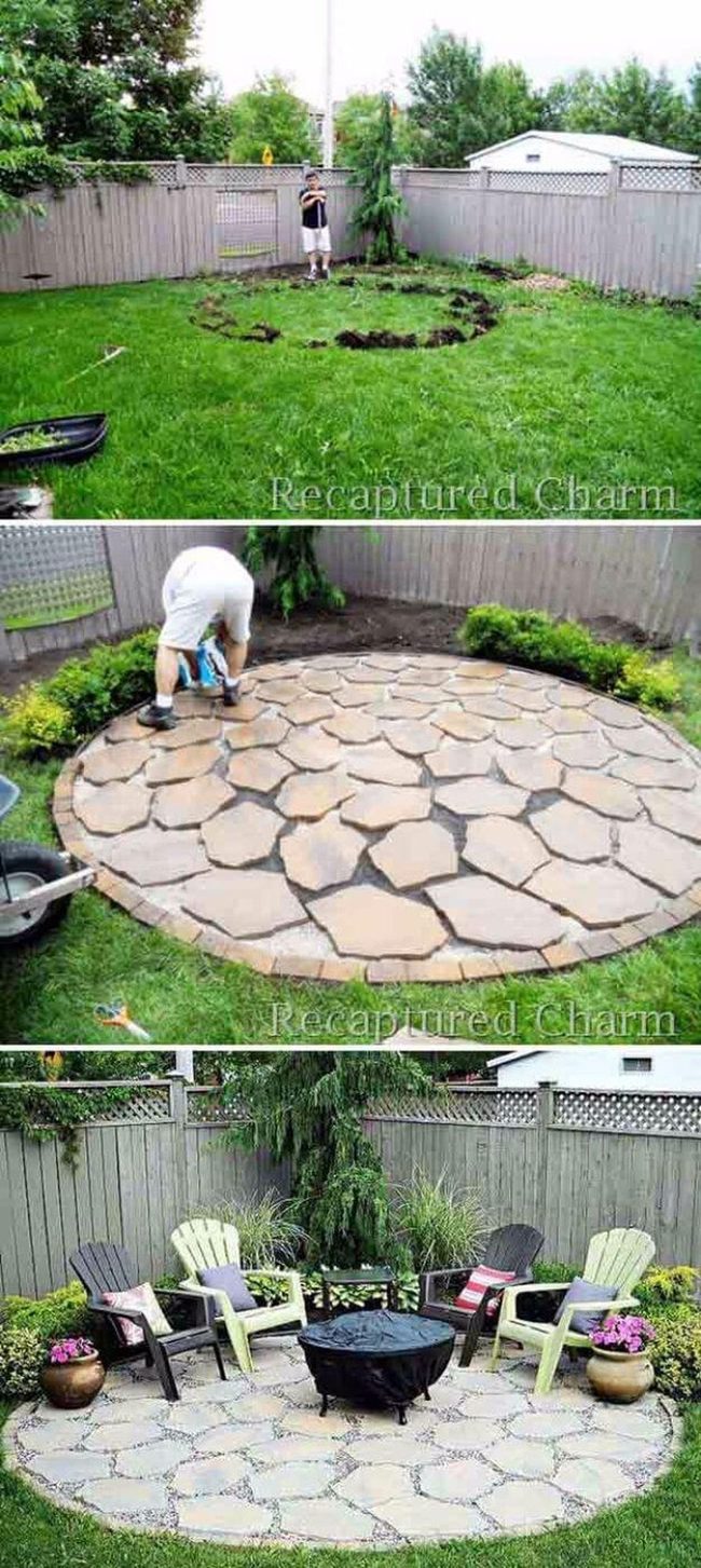 Circular Gravel Patio Firepit