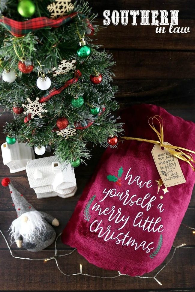 Custom Holiday Blanket Gift